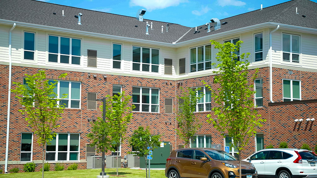 Rental housing exterior close-up